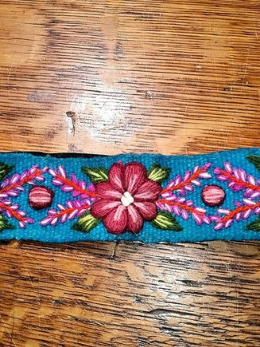 ALMA Soul Teal Garden Floral Embroidered Hair Accessory